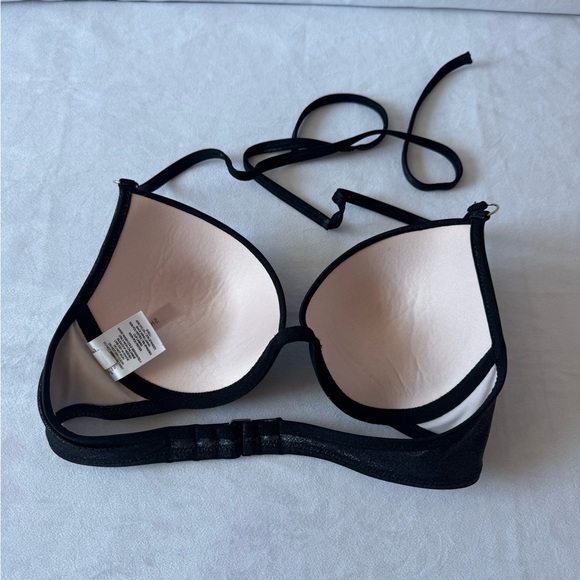 Shade & Shore Bikini Halter Top Swim Suit Black 34 - Picture 6 of 9